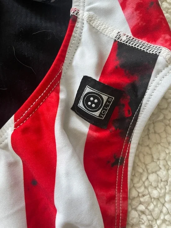 Jolyn American Flag Stars & Stripes One-Piece Swimsuit Red White Blue Jackson 3 - Picture 6 of 10